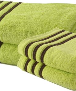 Collection Waschlappe, Frottee, 550 g, 100% hochwertige Baumwolle, Baumwolle, Anis/Chocolat, 2 Serviettes + 2 Draps de Douche