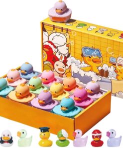 Bade-Knisper 12 Stück mit süßen Enten | Kinder Duschbälle für lustige Spiele für Mädchen Kinder, Zuhause, Kinderzimmer, Badewanne, Hotel, Baden, Schwimmbad,
