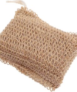 STOBAZA Natürlicher Jute Badeschwamm Blumenform Weicher Körperpeeling Schwamm Dusche für Damen Herren Sanfte Massage Hautreinigung Schnelltrocknend Badezimmer Spa