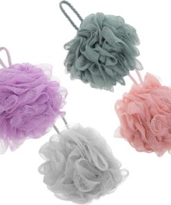 Abaodam 4 Stück Luffa Badeschwämme 50g Weich Elastisch mit Aufhängeseil Reichlich Schaum für Körperpeeling Reinigung Duschzubehör für Frauen Männer