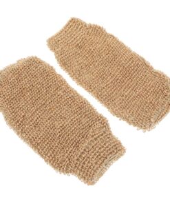 STOBAZA 2 Stück Jute Badehandschuhe für Sanfte Körperpflege und Massage mit Effektivem Peeling für Dusche und Entspannung