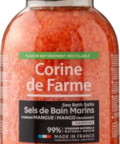 Corine de Farme Meer-Badesalz Harmony Mango – Entspannung und Wohlbefinden – natürliche Pflege für weiche Haut – exotischer Duft – 100% natürlicher Ursprung