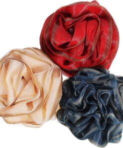 Healvian 3stücke Luffaschwämme für Dusche Körperpeeling-schwamm Badeschwamm aus Pe Material Duschschwamm für Männer und Frauen Schaumball für Duschroutine