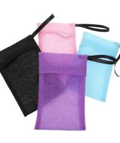 STOBAZA 4 Stück Nylon Seifenbeutel für Stückseife mit Aufhängedesign und Schaumnetz als Seifenhalter für Tägliche Hautpflegeroutine im Badezimmer
