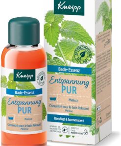 Kneipp Bade-Essenz Entspannung Pur - Badeöl mit natürlichem ätherischen Öl der Indischen Melisse & Extrakt der Zitronenmelisse für wohltuende Entspannung & Erholung - harmonisierend - 100ml
