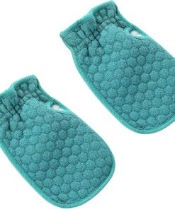 Peeling-Duschbadhandschuh für Dusche, Spa und Körperpeeling, weich, für Männer, Frauen und Kinder, Grün, 2 Stück