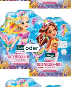 Kneipp naturkind Regenbogen Nixe Schaumbad - Mit natürlichem Aprikosenextrakt - Für sensible Kinderhaut - 40ml (Packung mit 3)