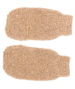 STOBAZA 2stücke Pack Körperpeeling Badehandschuhe aus Ramie und Jute Duschhandschuhe für Peeling und Massage Wiederverwendbar und Waschbar für Arme Beine Brust und Rücken