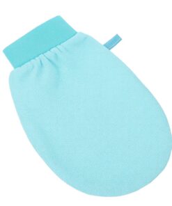 STOBAZA Peelinghandschuf aus Viskose Blauer mit Exfolierender Wirkung zur Hautreinigung und Stoffwechselbeschleunigung für Dusche und Sauna