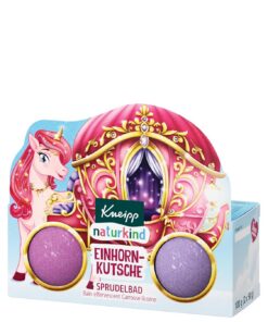 Kneipp naturkind Einhorn-Kutsche Sprudelbad - Set mit 2 Badekugeln - 100g (2x 50g)