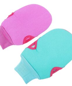 OUNONA Dusch Peelinghandschuhe Körperpeelinghandschuhe 2 Stück aus Pflanzlicher Seide für Tiefe Reinigung und Sanftes Peeling unter Dusche und Bad