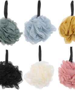 OUNONA 6 Stück Duschschwämme Peeling-badekugeln aus Weichem Netzstoff Hautfreundlich Sanftes Peeling Leicht Kompakt für Bad Reisen Ergonomisch Geformt für Gründliche Reinigung
