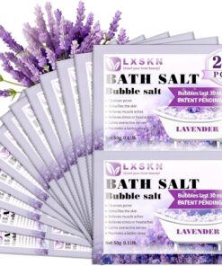 Badesalz, 26 Stück Badesalz mit Blasen, Alternative zu Bittersalz, einzeln verpackt, lindert Muskelschmerzen, Blasenbad, für Männer und Frauen, Rel