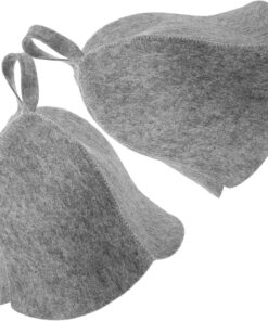 ibasenice 2 Stück-Pack Filzsaunahüte zum Haarpflege und Wärmeschutz Saugfähig und Isolierend aus Dickem Filz für Sauna und Indoor Badeanwendungen