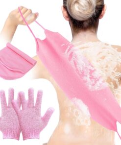 Prasacco Peeling Handschuhe, Körper Dusche Scrubbing Handschuh Peeling Handschuh Peeling-Waschlappen Scheuerhandschuh für Dusche Spa Massage Tote Haut Entferner Peeling Mitts Badezubehör