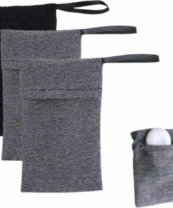 Seifenbeutel, 3 Stück, für die Verwendung in der Dusche, Körperschrubber, Duschschwamm, Verwendung in Dusche oder Badewanne