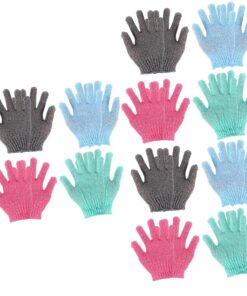 Healvian 12paare Peeling-duschhandschuhe Aus Körperpeeling-handschuhe Sanfte Reinigung Für Tägliches Deep-cleaning Fördert Die Durchblutung Farben