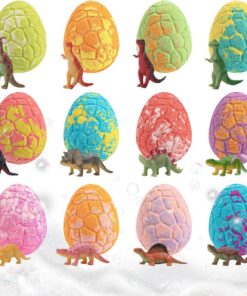 Dinosaurier Badebälle | Blumenduft & Fruchtaroma, 12 Stück Dinosaurier-Eierkarten,Buntes Schaumbad Spielzeug für Kinder | für , Mädchen – Geburtstag, Bad, Pool, Dusche