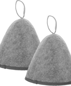 OUNONA Saunahüte Einfach zu Verstauen 2 Stück aus Filz für Damen und Herren Dickes Filzmaterial Unisex Design Zubehör für Sauna und Dampfbad