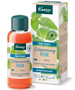 Kneipp Bade-Essenz Entspannung Pur - Badeöl mit natürlichem ätherischen Öl der Indischen Melisse & Extrakt der Zitronenmelisse für wohltuende Entspannung & Erholung - harmonisierend - 100ml