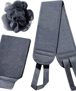 Body Scrubber Set | Back Scrubber & Bath Shower Scrubber Set | | Bath Gloves Double-Sided Bath Flower Shower Accessories for Body, Face, Bath