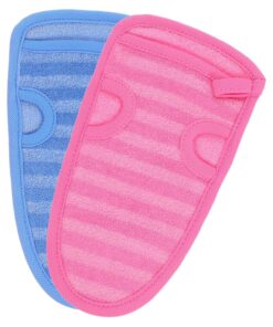 VALICLUD 2 Stück Dusch Peelinghandschuhe aus Weichem Doppelseitigem Material Sanftes Körperpeeling und Tiefenreinigung Waschbare Spa Handschuhe für Empfindliche Haut und Tägliche Anwendung