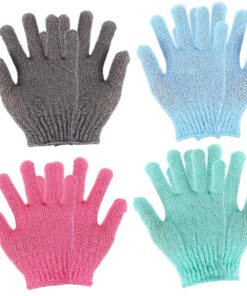 OUNONA 4paare Badehandschuh Peeling für Körper Nylonmaterial Entfernt Hautschüppchen Geeignet für Beine Arme Brust Einfache Anwendung Handschuhe