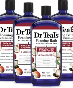 Dr Teal's Schaumbad mit reinem Bittersalz, Sheabutter und Mandeln, 34 Unzen (Packung kann variieren)