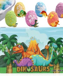 Set mit Salzbällen | Schnelllösliche Gadgets mit | Salzkugel für die Dusche in Form eines Dinosaurier-Eies – für Jungen, junge Vorschule, Zuhause und Reise