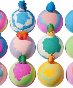 Badebälle mit Überraschungsspielzeug im Inneren 12 Stück Sanft Erfrischend | als kleine Geschenke für die ganze , , und Mädchen