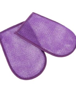 OUNONA 2 Peelinghandschuhe aus Nylon Leicht für Dusche und Bad Entfernt Abgestorbene Haut 2 Stück Violett