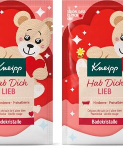 Kneipp Hab dich lieb Himbeere & Preiselbeere Badekristalle, 60g (2er Pack)