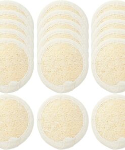 STOBAZA 18 Stück Peeling Luffa Pads mit Gummiband 65cm Sanfte Gesichts und Körperreinigung Hautfreundlich für Geeignet Luffa Badezubehör
