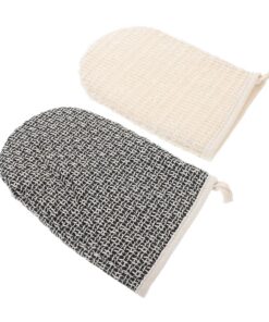 OUNONA 2 Stück Duschhandschuhe aus Sisal und Schwamm Doppelseitige Peelinghandschuhe für Damen und Herren Vielseitig Einsetzbar zur Tiefenreinigung und Hautmassage