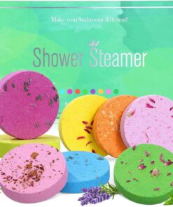 Abaodam 8 Stück Aromatherapie Duschplättchen aus Meersalz mit Schnellem Auflösen und Reichhaltigem Schaum für Entspannendes Fußbad und Badewanne zu Hause