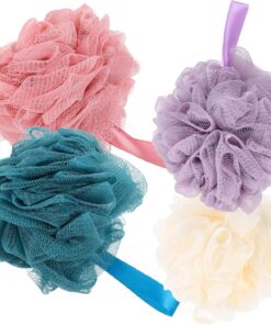Healvian 4stücke Duschball Für Hautpeeling Und Reinigung Waschbälle Aus Pe-material Für Bad Und Dusche Schaumkugel Zum Körperwaschen Und Entschlacken Badezimmerzubehör Für Effektive Körperp