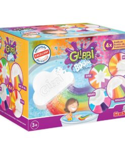 Glibbi 4 x Big Special Effect Bath Bombs Pack, Magic Bath Bombs, Stern, Rakete, Regenbogen & Mond, Kinder Geburtstag Geschenk Set, Vegan Freundlich