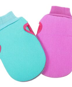STOBAZA 2 Stück Bade Peelinghandschuhe Kompakt aus Unbedenklichem Material mit Feiner Textur für Dusche Bad zur Gründlichen Körperreinigung und Schaumverstärkung Tragbar für Erwachsene
