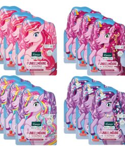 Kneipp naturkind Schaumbad Funkelmähne - Einhorn Badezusatz für Kinder mit Himbeerduft und pflegendem Jojobaöl - Multipack - 12 x 40ml